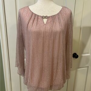 Sara Michelle Metallic Rose Blouse